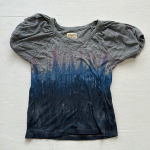 CHASER tie die puff sleeve top